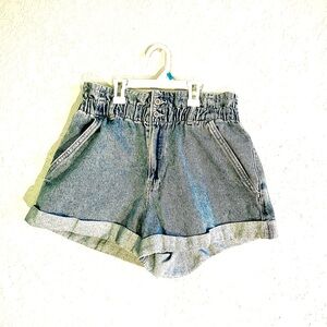 Hollister Blue Jean Shorts High-Waisted Relaxed Fit
